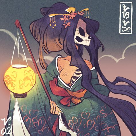 YOKAI #02 - Hone Onna - ASWANG COLLECTION | OpenSea Hone Onna, Undying Love, Ap Art, Skeletal, Hand Illustration, Halloween Costumes, Anime, Art