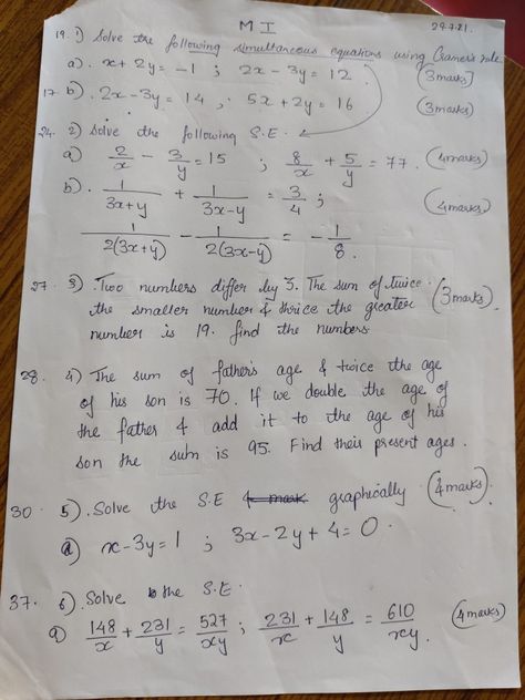 MATH 1 MATH SOLVED SUMS/ WORKSHEET GRADE 10 #byanupritashinde Nature, Grade 10 Math Notes, 10th Grade Math Worksheets, Maths Sums, 10th Grade Math, Math Pictures, Math Design, Maths Paper, Math Answers