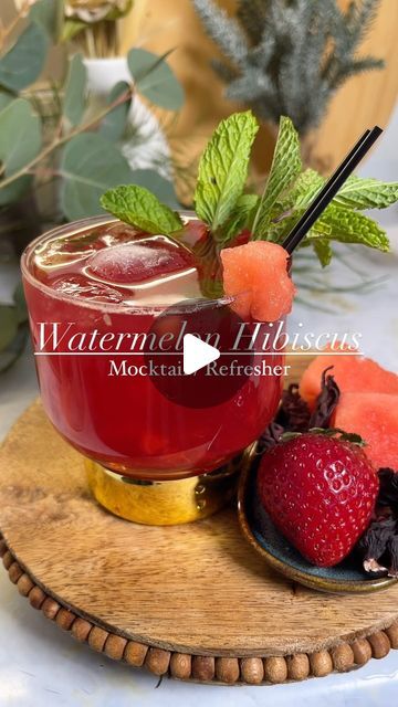 Marlene Vasquez on Instagram: "Watermelon Hibiscus Refresher! 🌺 Perfect drink for the hot summer weather. Simple to make and packed with fresh ingredients. Each ingredient brings forth its own powerful benefits but once mixed together, it makes for a great balance of flavors and hydration. Try it out and let me know what you think. As always, Enjoy! #homemadefood #drinks #healthyfood #healthylifestyle #healthyrecipes #healthyeating #receitas #recipe #bebidas #bebidassaludables #naturalfood #food #foodie #comidasaludable #comida #drinklocal #drinks #happyhour #refreshing #refresh #summer #summervibes #summerfood #summerdrinks" Hibiscus Refresher, Watermelon Tea, Watermelon Recipes Drinks, Mocktails Recipes, Homemade Juices, Hibiscus Drink, Green Juice Smoothie, Virgin Drinks, Watermelon Drink