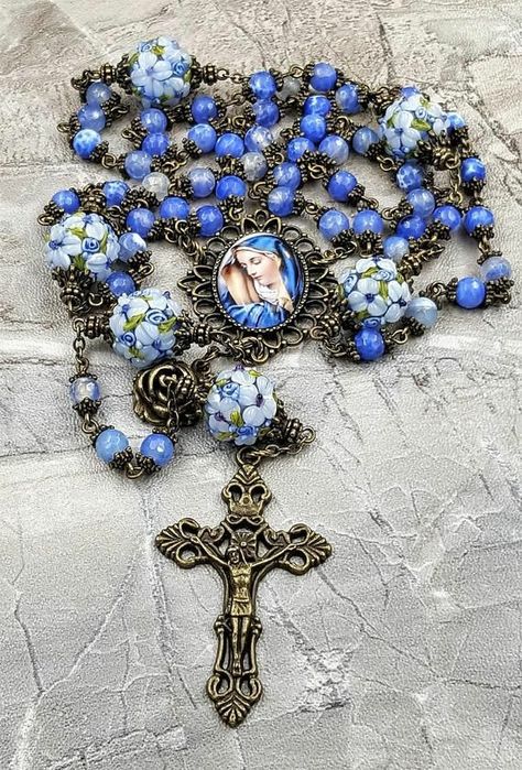 Diamond Rosary, Chaplet Rosary, Rosary Jewelry, Cross Rosary, Faith Jewelry, Holy Rosary, Choker Pendant, Butterfly Pendant Necklace, Rosary Catholic