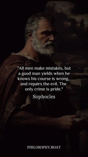 Stoicism | Wisdom | Philosophy on Instagram: "🤔Mistakes are part of being human, but true strength lies in admitting when you’re wrong and making things right. Pride holds us back, but humility sets us free to grow and repair the damage.   🏺Don’t let pride be your downfall—choose growth, choose integrity.   . . - 🚨Follow @philosophy.boat for more   #philosophy  #quotes #wisdom #inspirationalquotes #stoicism #knowledge" Philosopher Quotes About Life, Philosophy Love Quotes, Socrates Quotes Philosophy Life, Genius Quotes Philosophy, Intellectual Quotes Philosophy, Teaching Philosophy Quotes, Famous Philosophers Quotes, Philosophy Knowledge, Philosophy Journal