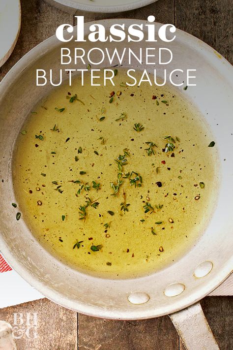 Burnt Butter Sauce, Brown Butter Sauce Recipe, Butter Sauce For Pasta, Recipe For Pasta, Flavored Butter Recipes, Pasta Bread, Brown Butter Sauce, Butter Pasta, Flavored Butter