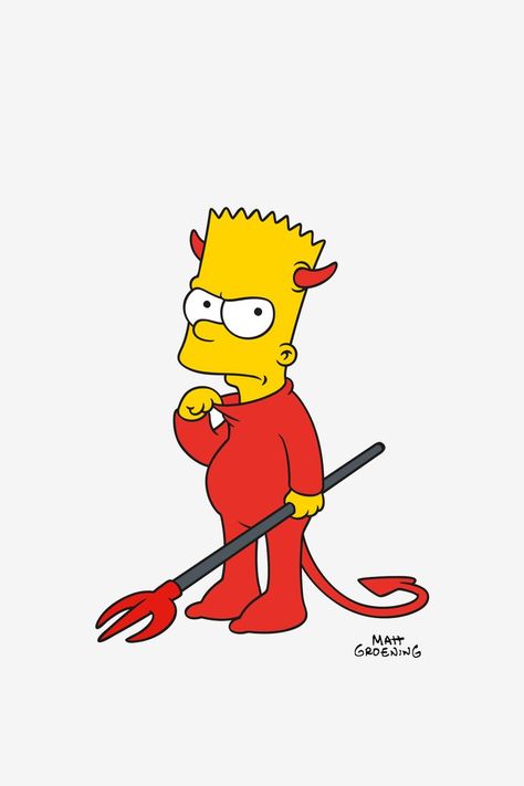 Simpsons Halloween, Simpson Wallpaper Iphone, Simpsons Drawings, Graffiti Text, Graphite Art, Simpsons Characters, Devil Costume, Simpsons Art, Mickey Mouse Wallpaper