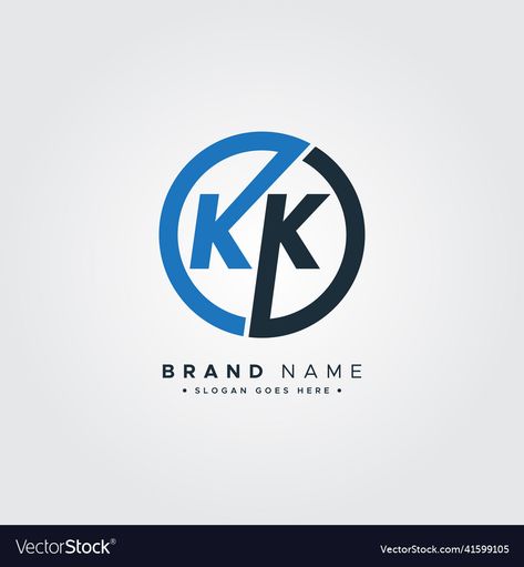 Kk Letter Design, Kk Logo Design, Kk Logo, Simple Business Logo, K Logos, Logo Design Art, Volkswagen Logo, Initial Letter, Initial Letters