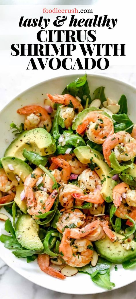 Shrimp And Avocado Salad, Citrus Shrimp, Shrimp And Avocado, Salad Avocado, Flavorful Shrimp, Plats Healthy, Salad With Avocado, Shrimp Recipes Healthy, Shrimp Recipes For Dinner