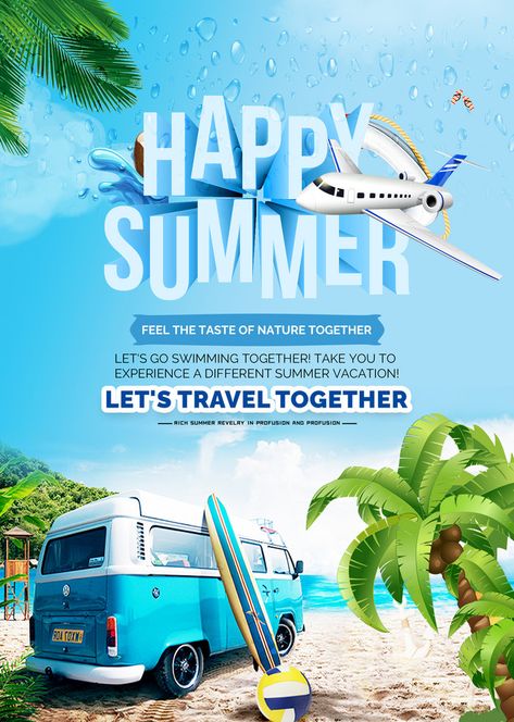 Travel Advertising Design, Travel Creative, Travel Advertising, Tourism Poster, Travel Poster Design, Travel Ads, Social Media Advertising Design, Summer Poster, Travel Company