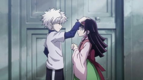 Killua and alluka(brother-sister) Alluka Hxh, Zoldyck Family, Alluka Zoldyck, Hxh Characters, Killua Zoldyck, Wallpaper Animes, Hunter Anime, Anime Screenshots, Anime Profile