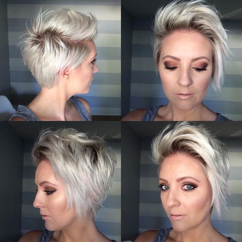 Emily Anderson, Crease Eyeshadow, Short Hair Trends, Fresh Hair, Short Hair Tutorial, Funky Hairstyles, Alternative Hair, Hair Color And Cut, Shaved Hair