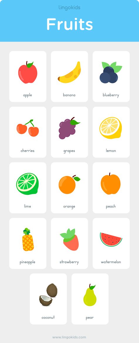 Fruit Names For Kids, Fruits Pictures For Kids, Fruit Flashcards Free Printable, Fruit Worksheets For Kids, Fruits Worksheets For Kids, Flashcards For Kids Printables, Fruits Flashcards For Kids, Pictures Of Fruits, Fruits Name With Picture