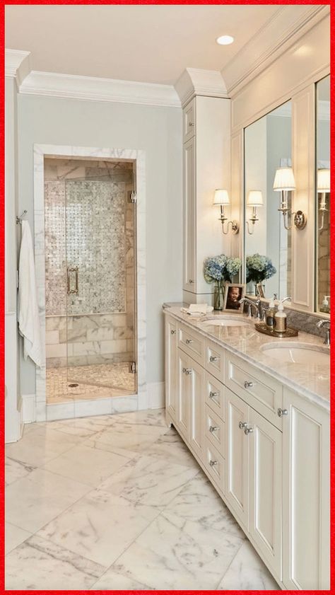 Bathroom Decor Luxury, Dream Bathrooms, Dream Bathroom, Bath Remodel, Traditional Bathroom, Bathroom Styling, White Bathroom, Beautiful Bathrooms, New Classic