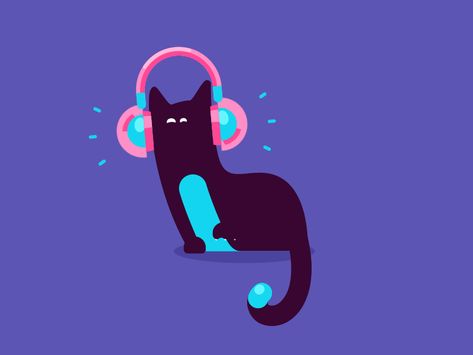 Dribbble 100 size25fps Istanbul Cats, Small Animation, Cat Animation, Animation Maker, Feel The Music, Cat Music, Animation Stop Motion, Motion Design Animation, Animated Drawings