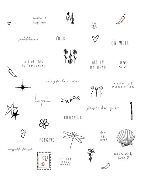 Chic Small Tattoos, Easy Fine Line Tattoos, Tiny Quote Tattoos Inspiration, Tattoos For Sticker Sleeve, Fineline Tattoo Flash Sheet, Tiny Written Tattoos, Cute Small Fine Line Tattoos, Life Is Too Short Tattoo Ideas, Minimal Tattoo Meaningful