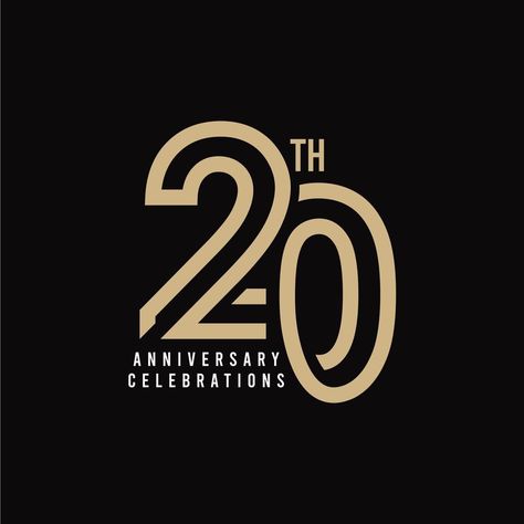 Anniversary Design Graphic, 20 Years Anniversary Logo, 70th Anniversary Logo, 20 Anniversary Logo, 20 Years Logo, Anniversary Logo Ideas, Anniversary Graphic Design, 20 Logo Design, 20th Anniversary Logo