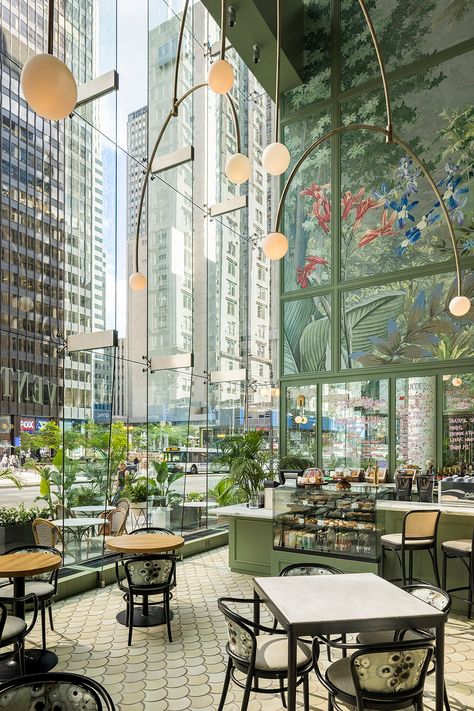 Studio Munge | Venteux at Pendry Chicago - Studio Munge Chicago Must Do, Venteux Chicago, Chicago Coffee Shops, Chicago Spring, Chicago Living, Chicago Interiors, Millenium Park, Chicago Trip, Chicago Aesthetic