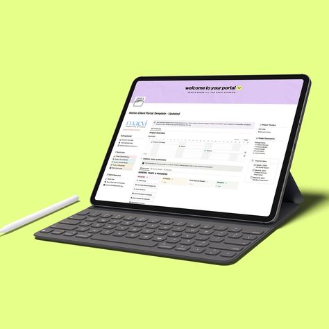 Client Portal Template on Notion - Maevi Creative Studio Brand Assets, Client Experience, Creative Entrepreneurs, Important Dates, Brand Strategy, Creative Studio, Business Design, Level Up, Website Design
