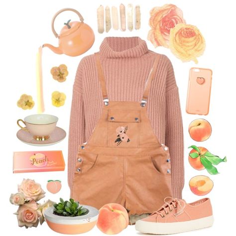 Cute Colorful Outfits, Edgy Work Outfits, Shifting Outfits, Autumn Core, Peach Clothes, Odd Fashion, Creepypasta Oc, Cake Logo Design, Peach Aesthetic