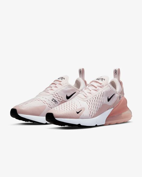 Nike Rosa, Nike Air Max 270 Women, Nike 270, Gymnastics Shoes, Track And Field Shoes, Sneakers Nike Air Max, Nike Air Max For Women, Air Max Women, Pink Nikes