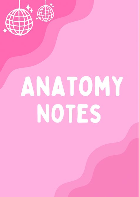 Save this as your new notebook front page! Medical Notebook Cover Ideas, Anatomy Notebook Cover, Cute Digital Notebook Cover, Nursing Aesthetic, Pink Notebook Cover, Digital Notebook Cover, Pink Digital Notebook Cover, Ipad Notes, Ipad Stuff