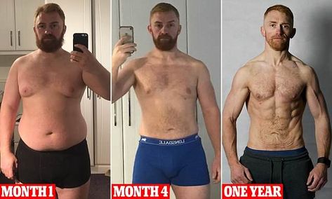 Man reveals his astonishing transformation after shedding SEVEN stone | Daily Mail Online Insanity Workout, Going Vegetarian, Bottom Workout, Best Cardio Workout, Best Cardio, Training Motivation, Fat To Fit, Fitness Transformation, Bodybuilding Workouts