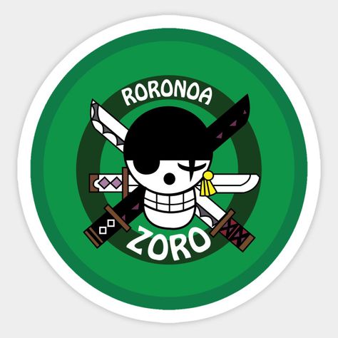 Zoro Sticker, Roronoa Zoro, Water Bottles, For Men, Tv, Hats, Funny, Green, Design