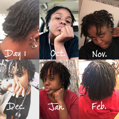 Loc Journey. 5 months in! #locs #locjourney 3 Months Locs, 1 Month Locs, 5 Month Loc Journey, 1 Year Locs Journey, Loc Growth, Locs Ideas, Locs Journey, Black Hair Growth, Loc Journey