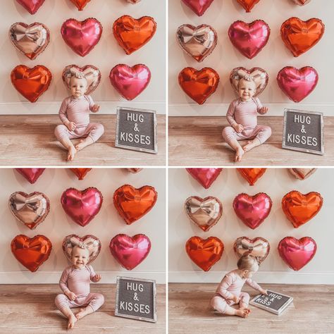 Valentines day, photoshoot, baby inspo, amazon, amazon finds, amazon decor, letter boards, cute, baby photoshoot, balloons, holiday balloons, balloon decor, party decoration, love