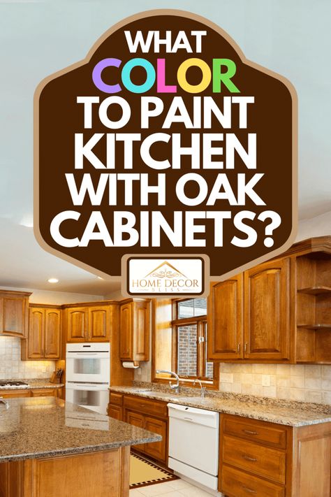 Paint Colors For Honey Oak Cabinets Kitchens, Paint Colors For Oak Cabinets Kitchen, Kitchen Colors Oak Cabinets, Kitchen Paint Ideas With Wood Cabinets, Yellow Kitchens With Oak Cabinets, Kitchen Backsplash Ideas With Oak Cabinets Farmhouse, Gray Walls With Wood Cabinets, Dining Room And Kitchen Paint Colors, Paint Colors For Kitchens With Oak Cabinets