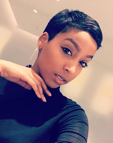 Very Short African American Cut #shorthairweddingstyles Hair Styles African American, Hair Styles African, Short Hair Styles African American, Short Black Hair, Hair Short Cuts, Short Weave, Cut Life, Hairstyle Short, Short Sassy Hair