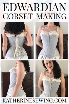 Edwardian Corset Pattern, Corset Ideas, How To Make A Corset, Corset Tutorial, Historical Clothing Patterns, Corset Making, Edwardian Corsets, Corset Sewing Pattern, Victorian Corset