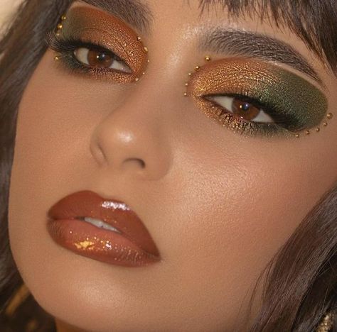 Earth Tone Makeup, Extravagant Makeup, Futuristic Makeup, Tone Makeup, Asian Makeup Tutorials, Makeup Dark, Dark Pop, Euphoria Makeup, Gyaru Makeup