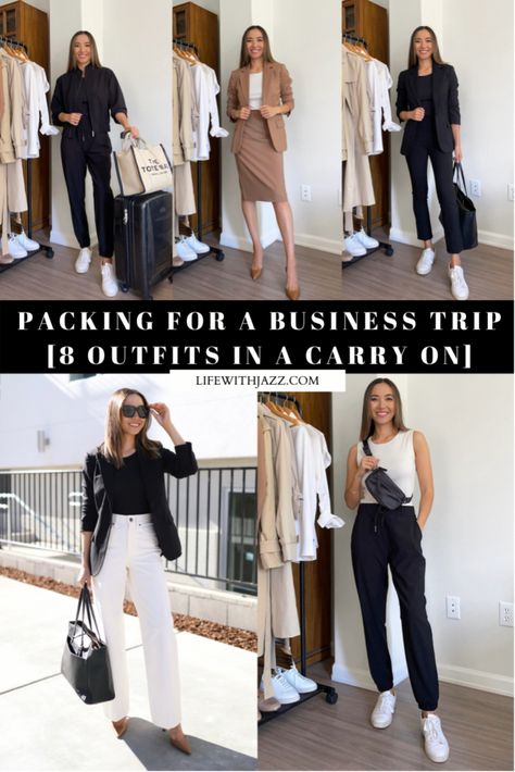 Professional Athleisure Outfits Summer, Travel Workwear Summer, Client Visit Outfit, Sales Meeting Outfit, Office Event Outfit, India Travel Outfit, Capsule Workwear, Work Travel Outfit, Travel Outfits Women