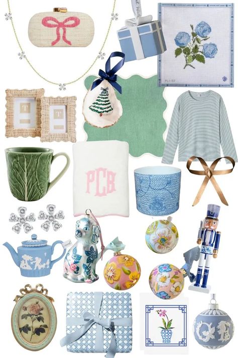 Grand Millennial Christmas, Grandmillenial Style Interiors, Millennial Christmas, Grandmillennial Christmas, Gift Guide 2022, Grandmillenial Style, Grand Millennial Style, Grand Millennial, Preppy Christmas