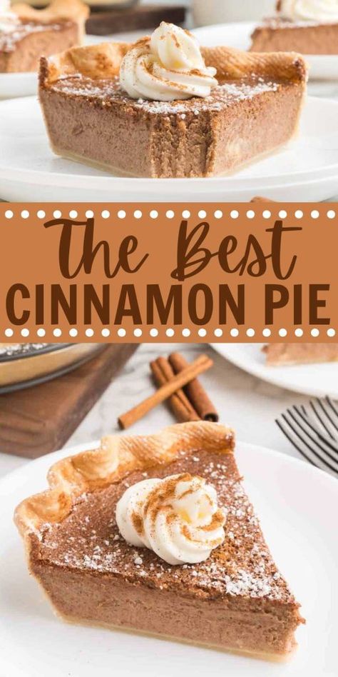 Cinnamon Pie Recipe, Fall Pies Recipes, Cinnamon Pie, Holiday Pie, Eating On A Dime, Fall Pies, Cinnamon Cream Cheese, Holiday Pies, Easy Pie Recipes