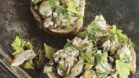 This isn't your grandma’s whitefish salad — but she probably wouldn't mind. White Fish Salad, Smoked Trout Salad, Whitefish Salad, Pickled Asparagus, Plant Paradox, Deli Style, Diner Recipes, Fish Salad, American Diner