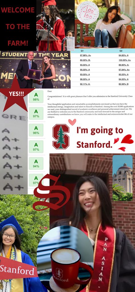 I'm going to Stanford — A vision board for future Stanford admits. Stanford Vision Board, Stanford Acceptance Letter, Stanford Motivation, Scholarship Vision Board, Stanford Acceptance, Stanford University Wallpaper, Scholarships Aesthetic, Stanford University Aesthetic, Stanford Aesthetic