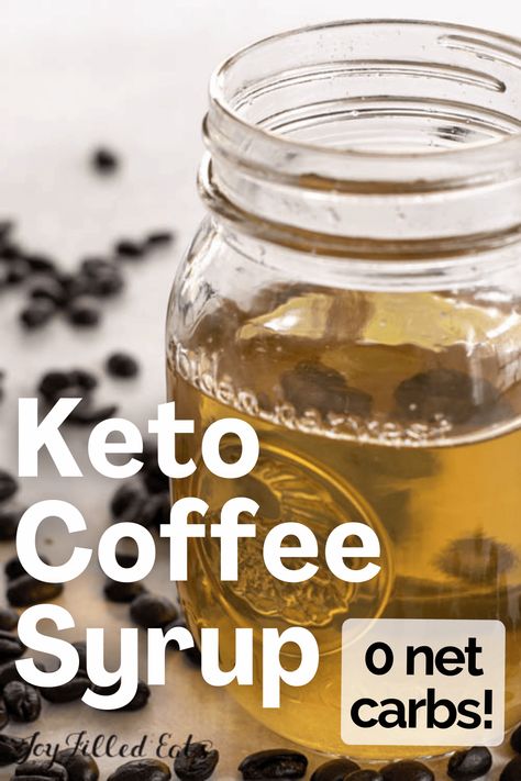 Keto Coffee Syrup, Coffee Syrup Recipe, Sugar Free Coffee, Pancake Syrup Recipe, Homemade Coffee Syrup, Sugar Free Coffee Syrup, Best Diet Drinks, Keto Coffee Recipe, Low Carb Cheesecake Recipe