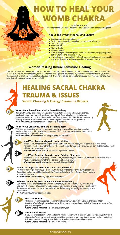 Womb Chakra, Swadhisthana Chakra, Sacral Chakra Healing, Evening Yoga, Second Chakra, Chakra Health, Chakra Heilung, Womb Healing, Chakra Affirmations