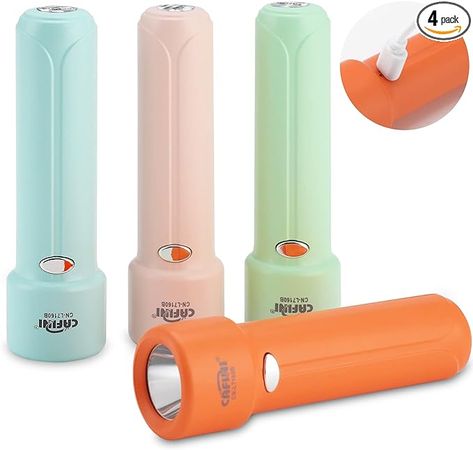 Mini Flashlight, 4 Pack Led Rechargeable Flashlights High Lumens for Camping Emergencies Outdoor, 3 Modes Small Handheld Macaron Colorful Pocket Flashlight for Kids & Adult - Amazon.com Cute Flashlight, Mini Flashlights, Rechargeable Flashlight, Led Flashlight, Flashlight, Macarons, Night Light, Kindergarten, For Kids