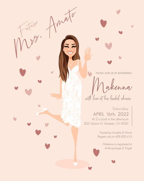 Are you the maid of honor and want to surprise the bride-to-be? So what do you think to use my bridal shower invitations? Marie ordered for Makenna and this the result! 😊 . . . #bridalshower #bridalshowerinvitations #weddingideas #wedding #bachelorette #bacheloretteparty #bacheloretteideas #bridetobe #weddinginspo Portrait Wedding Invitations, Bride To Be Balloons, Chelsea Wedding, Bride Shower, Bridal Bachelorette Party, Bridal Invitations, Bachelorette Invitations, Bachelorette Party Invitations, Portrait Wedding