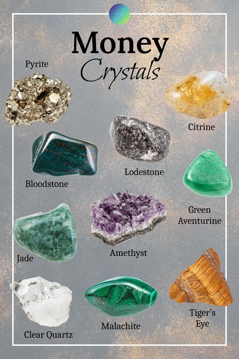 Gemstone For Wealth, Colors To Attract Money, Crystals For Money And Luck, Purple Crystals Identification, Spiritual Stones Crystals, Crystal For Prosperity, Crystals Meanings Bracelets, Stones For Luck, Crystals For Financial Abundance