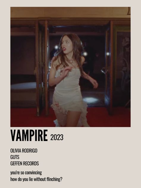 Olivia Rodrigo Polaroid Poster, Olivia Rodrigo Polaroid, Vampire Olivia Rodrigo, Vampire Olivia, Film Polaroid, Posters Minimalist, Polaroid Poster, Movie Posters Minimalist, Olivia Rodrigo