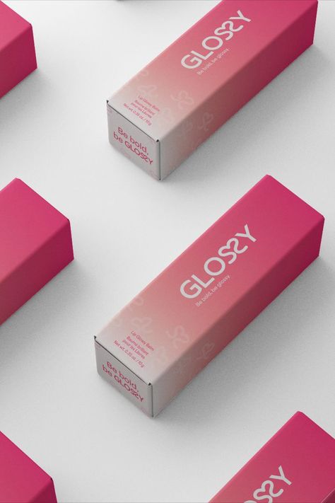 Brand identity for Glossy a lip gloss brand known for its high quality formulas and its vibrant colors. ✨ #brief #glossybrief #designerbriefs #thebriefdiary #beauty #packaging Elegant Logotype, Model Wax, Luxury Cosmetic Packaging, Beautiful Packaging Design, Luxury Box Packaging, Packaging Ideas Business, Cosmetic Packaging Design, Small Business Packaging Ideas, Skincare Packaging