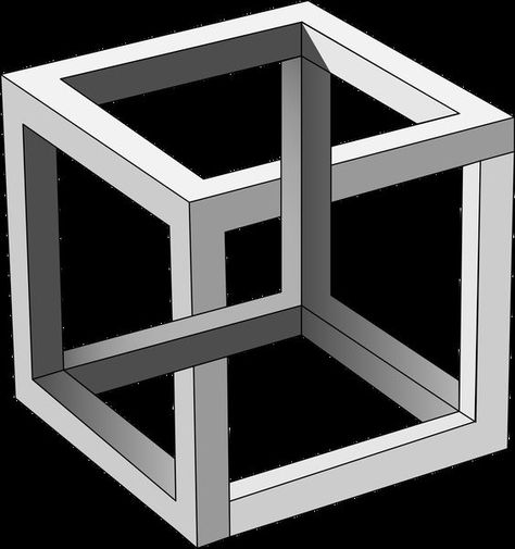 Clipart - MC Escher's Impossible Cube: Impossible Cube, Mc Escher Art, Escher Art, Engraving Wood, Mc Escher, Geometric Drawing, Optical Illusions Art, Illusion Art, Alphonse Mucha