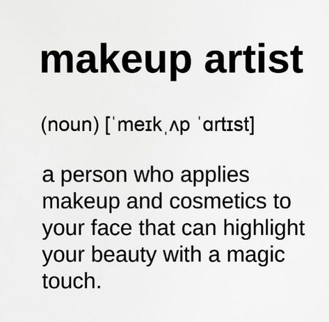 Makeup Artist Username Ideas, Makeup Artist Humor, Makeup Artist Marketing, Makeup Definition, Makeup Artist Quotes, Artist Marketing, Stunning Makeup Looks, Nude Color Palette, Sheer Foundation