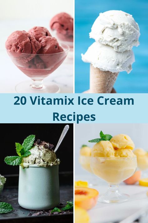 Vitamix Banana Ice Cream, Vitamix Ice Cream Recipes, Vitamix Healthy Recipes, Vitamix Ice Cream, Chocolate Cherry Ice Cream, Almond Milk Ice Cream, Peach Ice Cream Recipe, Non Dairy Ice Cream, Blender Ice Cream