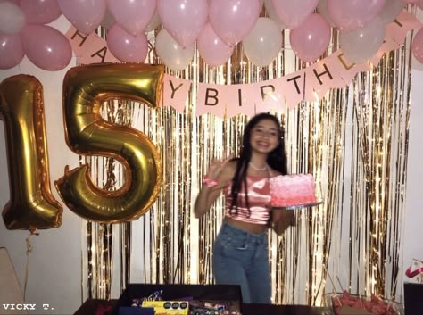 15th Birthday Decoration Ideas, 15 Birthday Ideas Aesthetic, Birthday Ideas For Teens 15, Aesthetic 15 Birthday, Birthday Party Ideas For Teenagers 15, Birthday 15 Aesthetic, 15 Birthday Aesthetic, Aesthetic Birthday Decoration, 15th Birthday Aesthetic