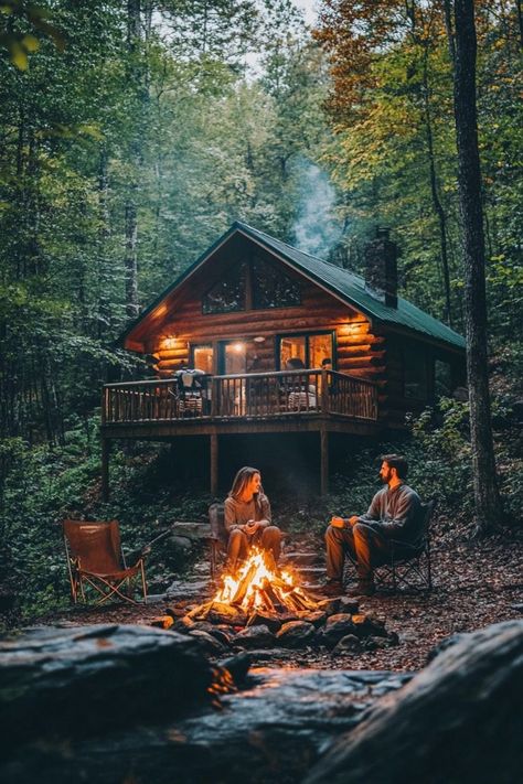 Reconnect with nature and each other in a cozy cabin nestled in the Smoky Mountains. Enjoy romantic nights by the fire, scenic hikes, and serene views, perfect for a couple's retreat. 🏞️🔥💑 #SmokyMountainsRomance #CouplesGetaway #NatureLovers Homes Design Ideas, Couple Camping, Romantic Nights, Solo Traveling, Nature Destinations, Camping Inspiration, Smoky Mountains Cabins, Secluded Cabin, Camping Aesthetic