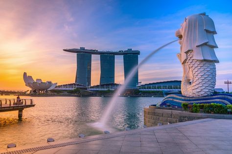 Vibrant and diverse, Singapore is a fascinating country full of lively local cultures and rich history - 3 day itinerary to explore Singapore Merlion Singapore, Statue Fountain, Universal Studios Singapore, Singapore Photos, Singapore City, Holiday Places, Singapore Travel, Tourist Spots, Tourist Places