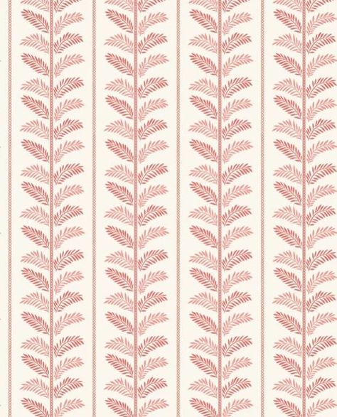 Feathered leaves are presented either side of a decorative stem in a stripe repeat. From the Signature Collection by Nina Campbell. This beautiful collection of wallpapers features new designs and a selection of Nina Campbell's favourite best-selling fabrics reimagined for wallpaper. The album includes delicate florals Red Toile Wallpaper, Coral Red Wallpaper, Nina Campbell Wallpaper, Indigo Wallpaper, Laundry Room Wallpaper, Summer Furniture, Nina Campbell, Leaner Mirror, Wall Art Wallpaper