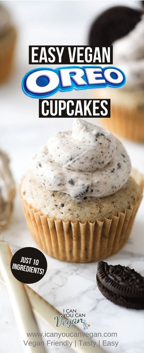 Vegan Cookies And Cream, Cookies And Cream Cupcakes, Vegan Buttercream Frosting, Vegan Bakes, Cookie And Cream Cupcakes, Baking Vegan, Vegan Buttercream, Vegan Baking Recipes, Cream Cupcakes